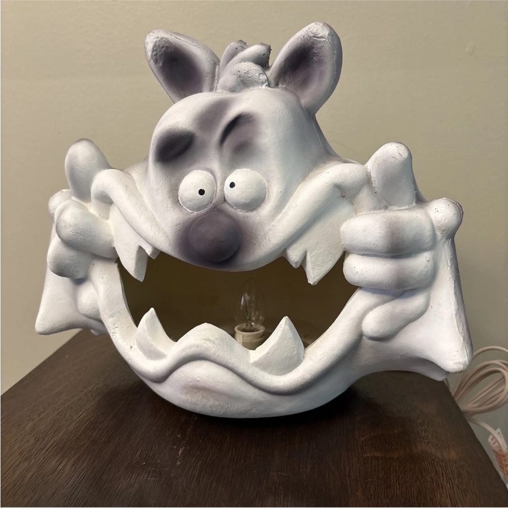 Vintage Gemmy Halloween Bat Plastic Blow Mold Decoration Original Tags